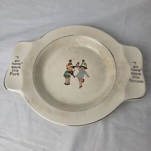 Vintage 1930s Sovereign Potters “My Own Plate” Child Training Dish International